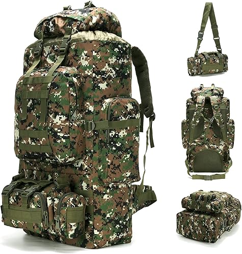 TianYaOutDoor Mochila táctica militar, bolsa Molle desmontable, mochila de gran capacidad, mochila de camping senderismo para hombres y mujeres,