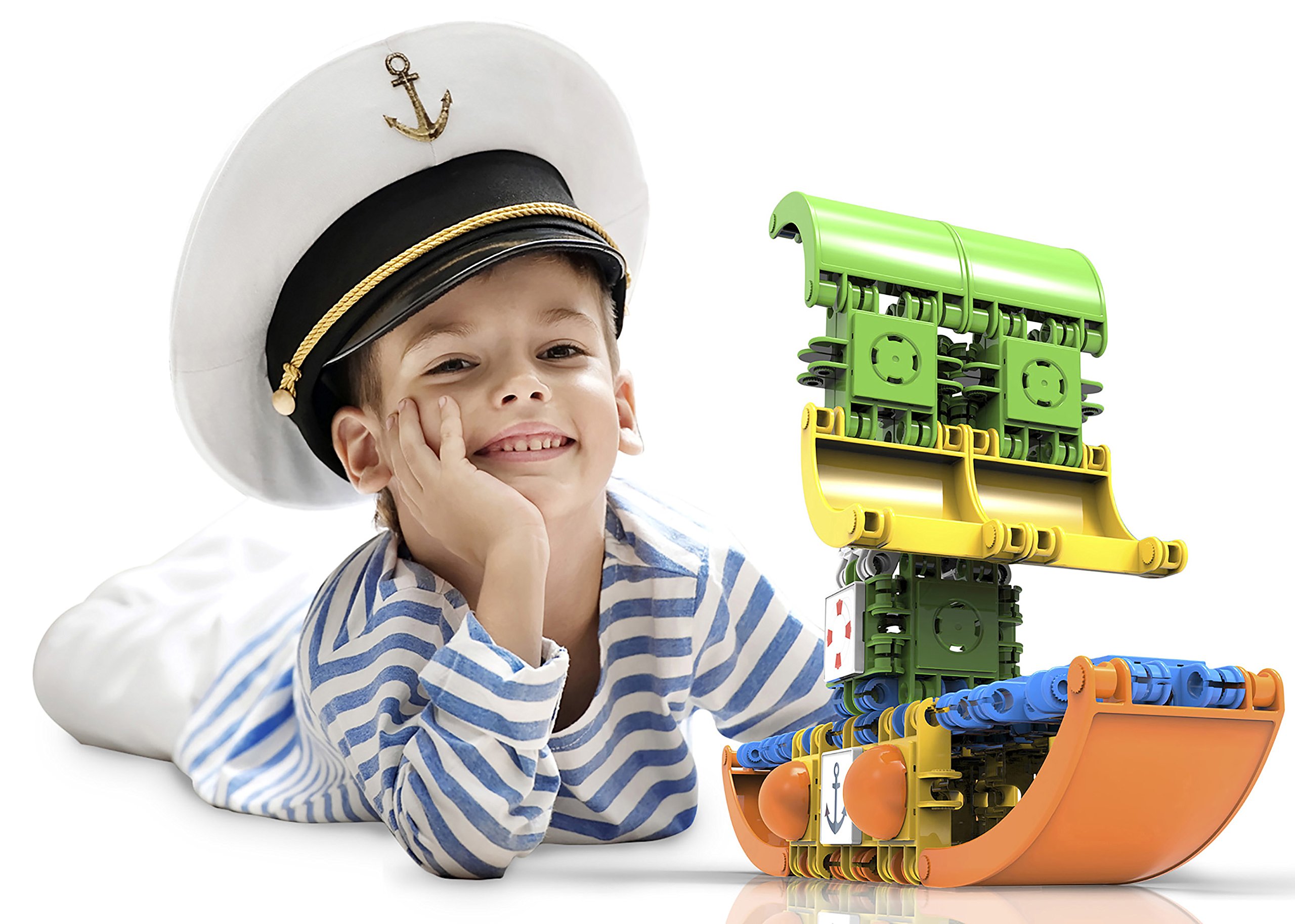 CLICFORMERS Konstruktionsspielzeug für Kinder ab 3 Jahre, kreatives Lernspiel im 73 teiligen Set, Bausteine für Jungen und Mädchen, Montessori STEM-Spielzeug mit Feuerwehrautos,