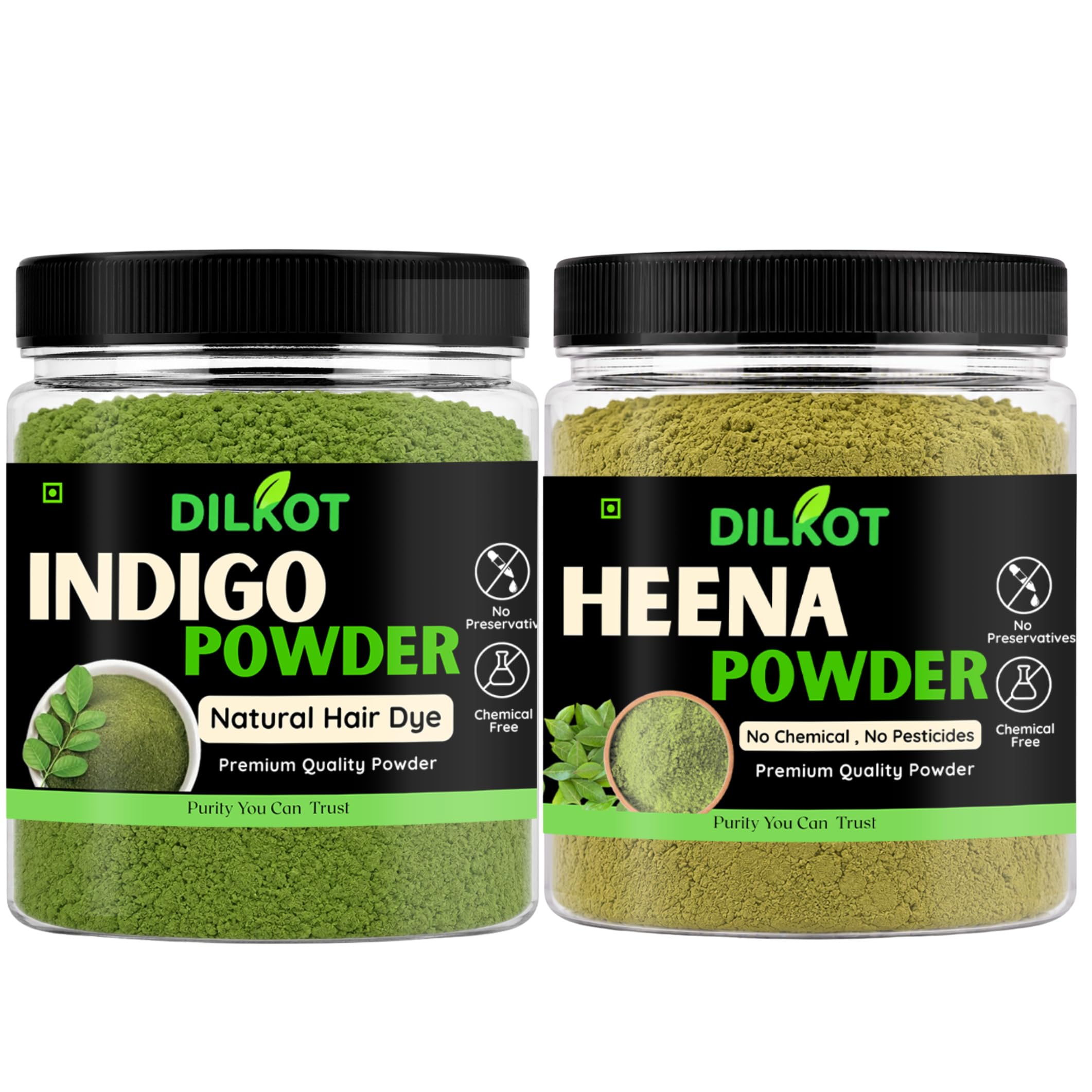 Indigo & Henna Powder 200 G Natural Hair Colour Kit | Lawsonia Inermis + Indigofera Tinctoria | No Ammonia, PPD or Chemicals Combo Pack 100 G Each | New-image-48