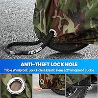 Vista 5 de Favoto - Funda impermeable para motocicleta, universal, duradera, reflectante, protección solar para cualquier temporada, con orificios de seguridad