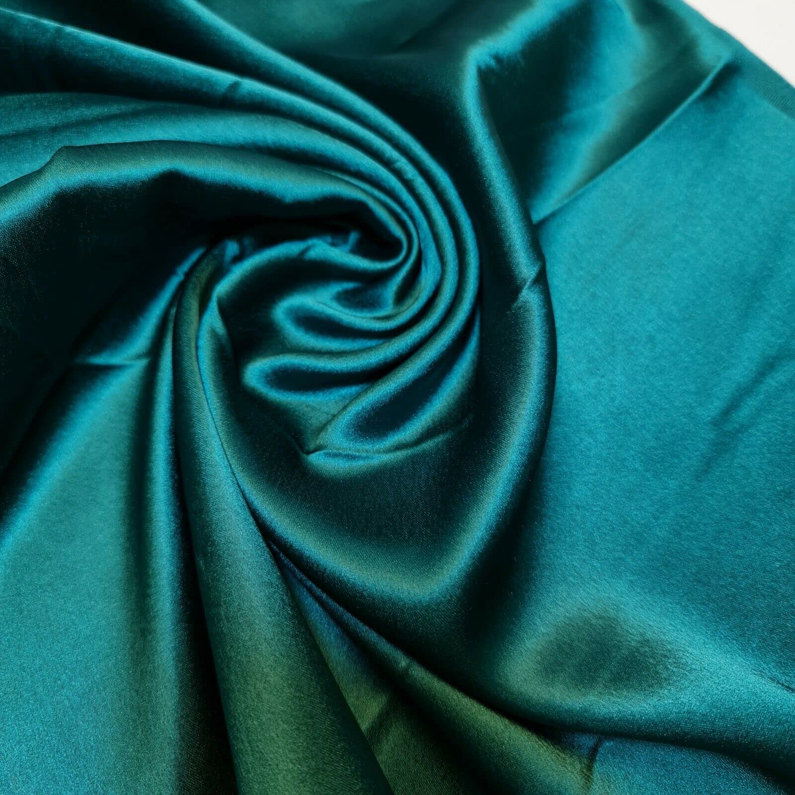 ZXC Zijdeachtige satijnen stof 150 cm breed polyester zijdeachtige voering materiaal dressmaking bruiloft bal prachtig zijdeachtig 1 m verkocht per meter (kleur: donkerpaars
