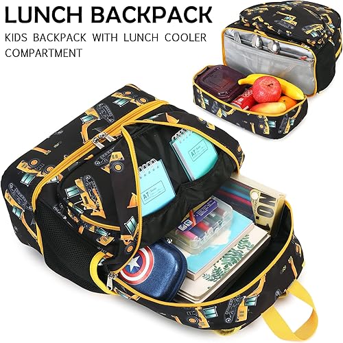 Miniatura 9 de LEDAOU Mochila de almuerzo para niños mochilas con compartimento para el almuerzo bolsa de almuerzo aislada para niños y niñas bolsa de almuerzo