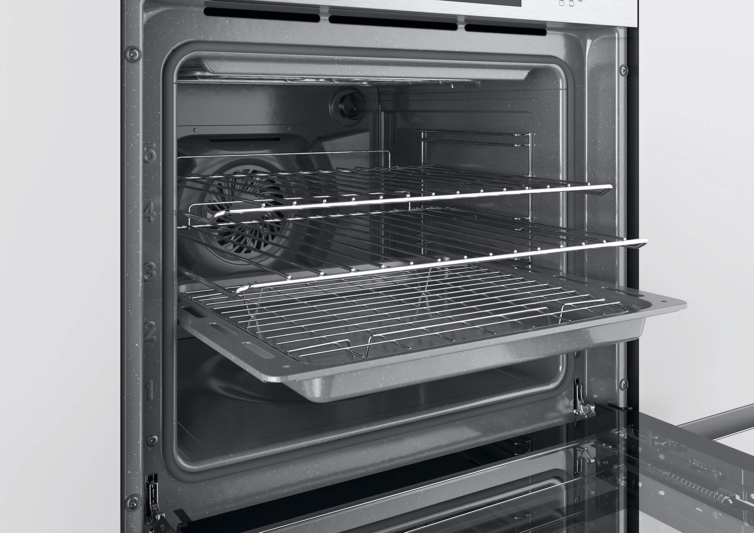 Hoover H-OVEN 300 - HOC3H3158IN WIFI - Horno eléctrico, 70 litros, Wi-Fi, Limpieza por agua, Cierre gradual, Temporizador, 8 funciones, Ventilador de enfriamiento, A+, Inox