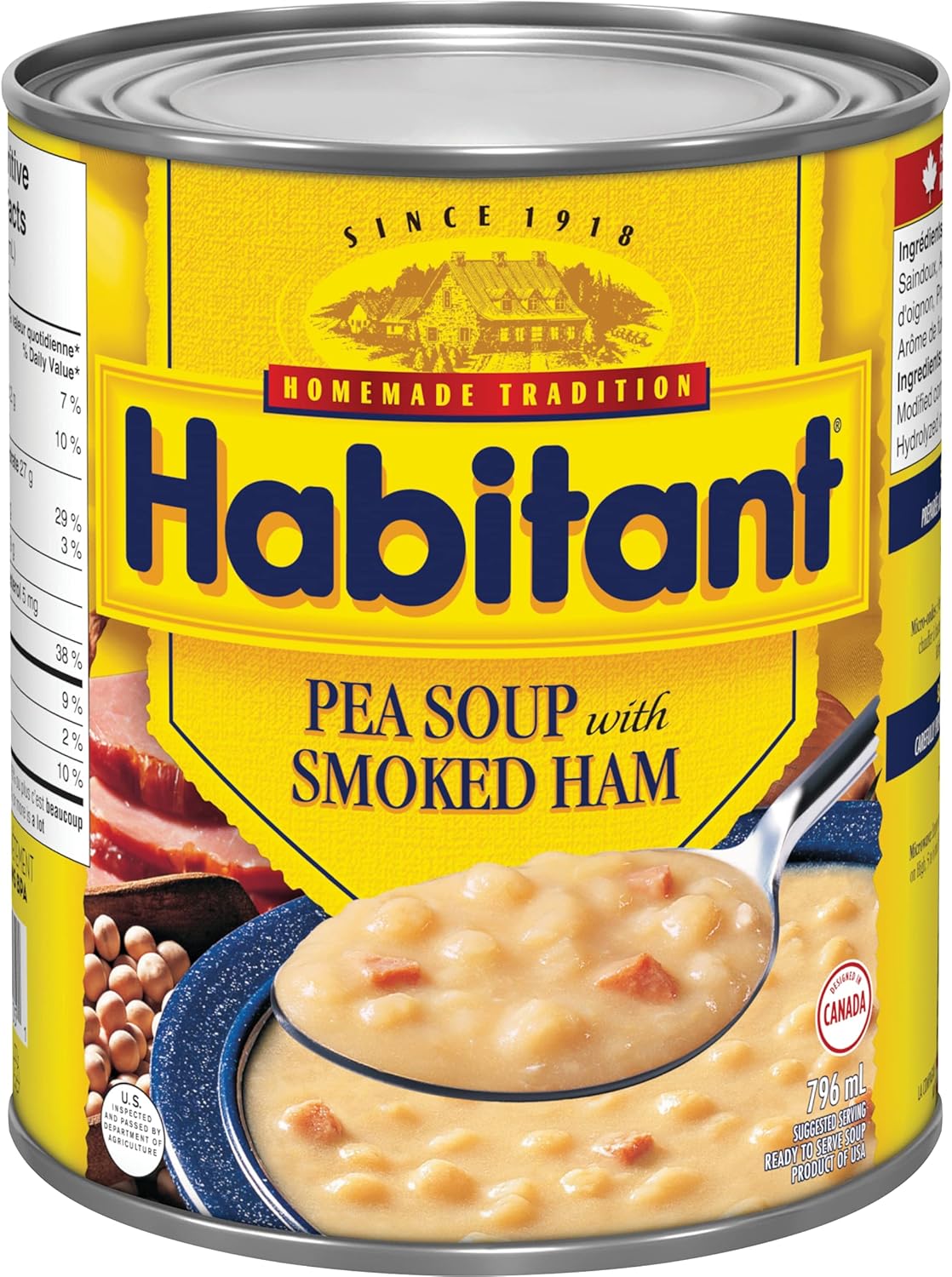Habitant Split Pea with Smoked Ham Soup, 796 mL Amazon.ca Grocery