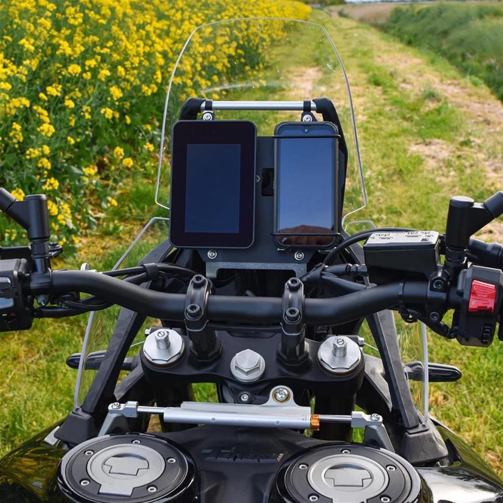 Soporte Móvil Moto para Tenere 700 para World para Raid Soporte De Navegación Multifuncional Accesorios Estabilizador De Teléfono para Motocicleta Soporte para Teléfono Móvil