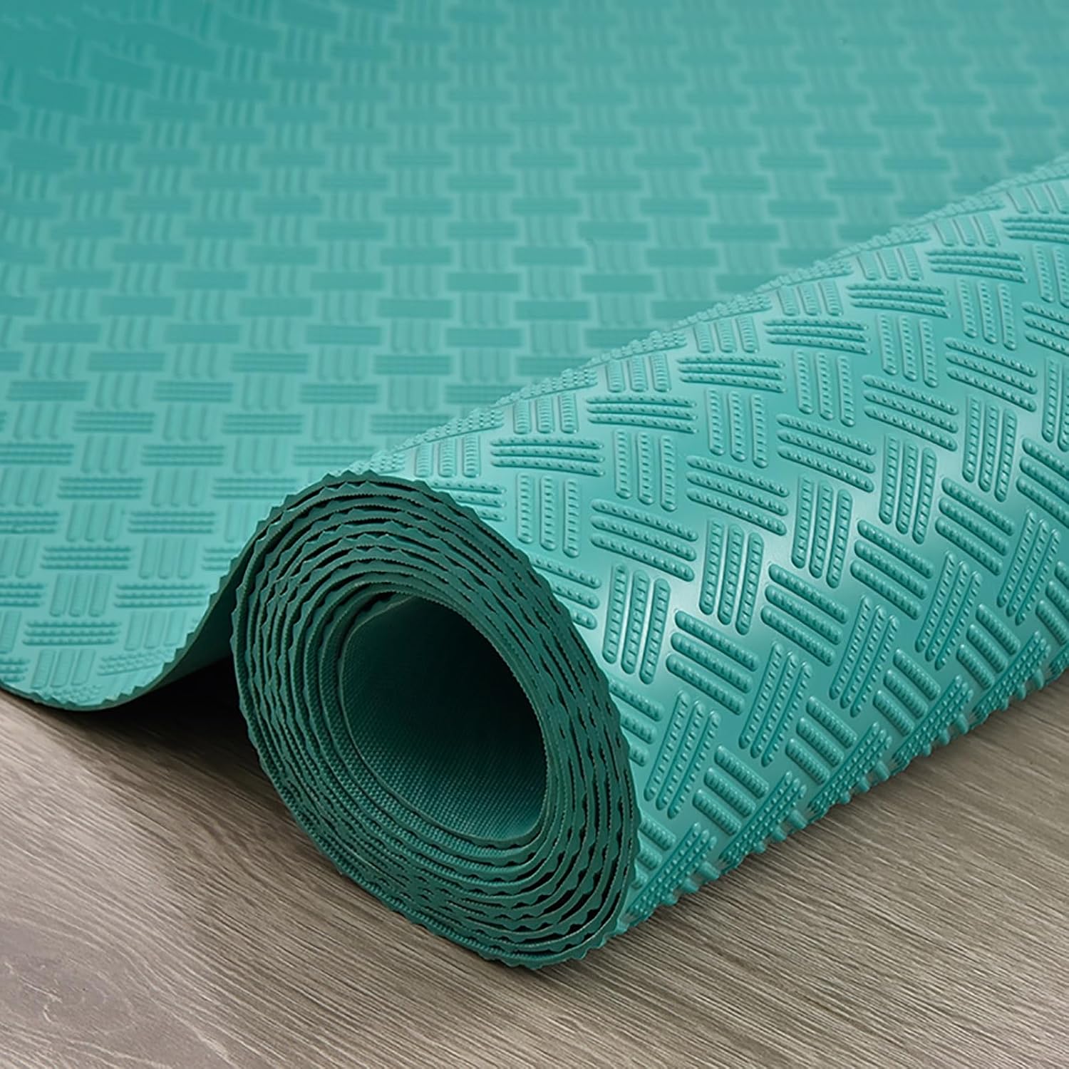 Non-Slip Garage Floor Mat, 2.8mm Thickened PVC Rubber Trailer Mats, Heavy Duty Floor Protector Mat for Warehouse, Gyms, Boats, Pickup Truck(Gray,1x2m)