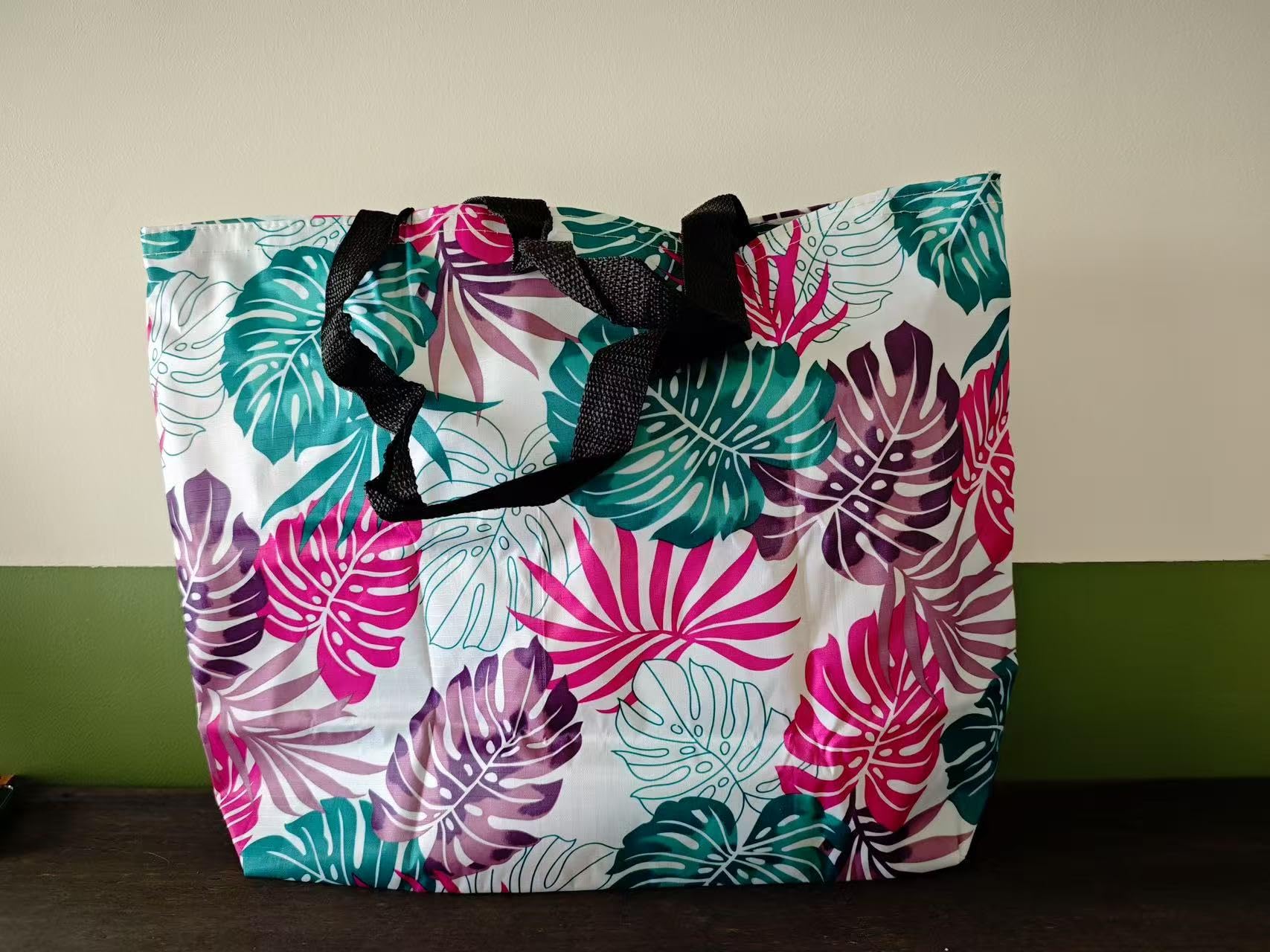 Baitianmu shopping bag, Oxford cloth, for supermarket or outdoor use, purple