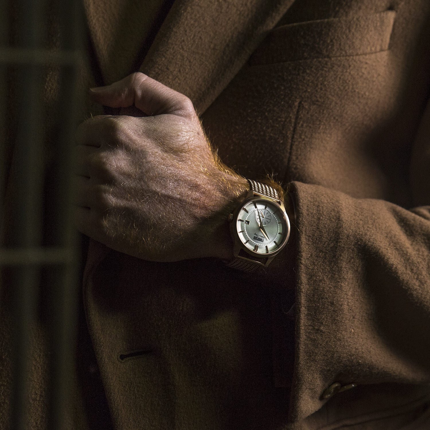 Fonderia Reloj de Pulsera analógico de Cuarzo para Hombre con Correa de Acero Inoxidable P-8R009US1