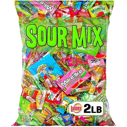 Bulk Sour Candy Variety Pack - 2 Pounds - Individually Wrapped for Goodie Bags or Pinata Filler - 2 Pound (Pack of 1)
