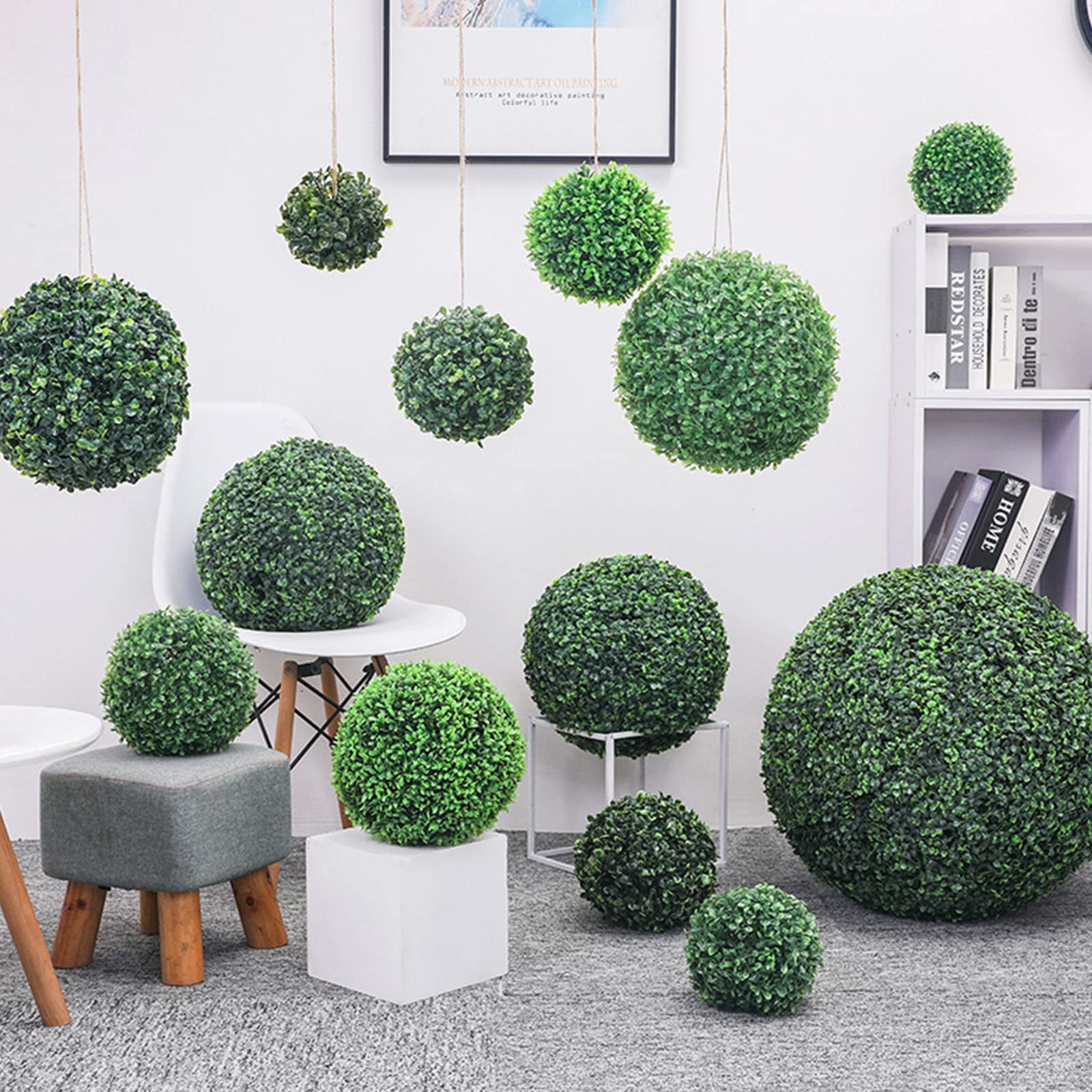 Sztuczne na zewnątrz bukszpan dekoracyjne kule roślina sztuczny topiary kula wiszące zielone rośliny ogród drzewo wesele dekoracja 30 cm
