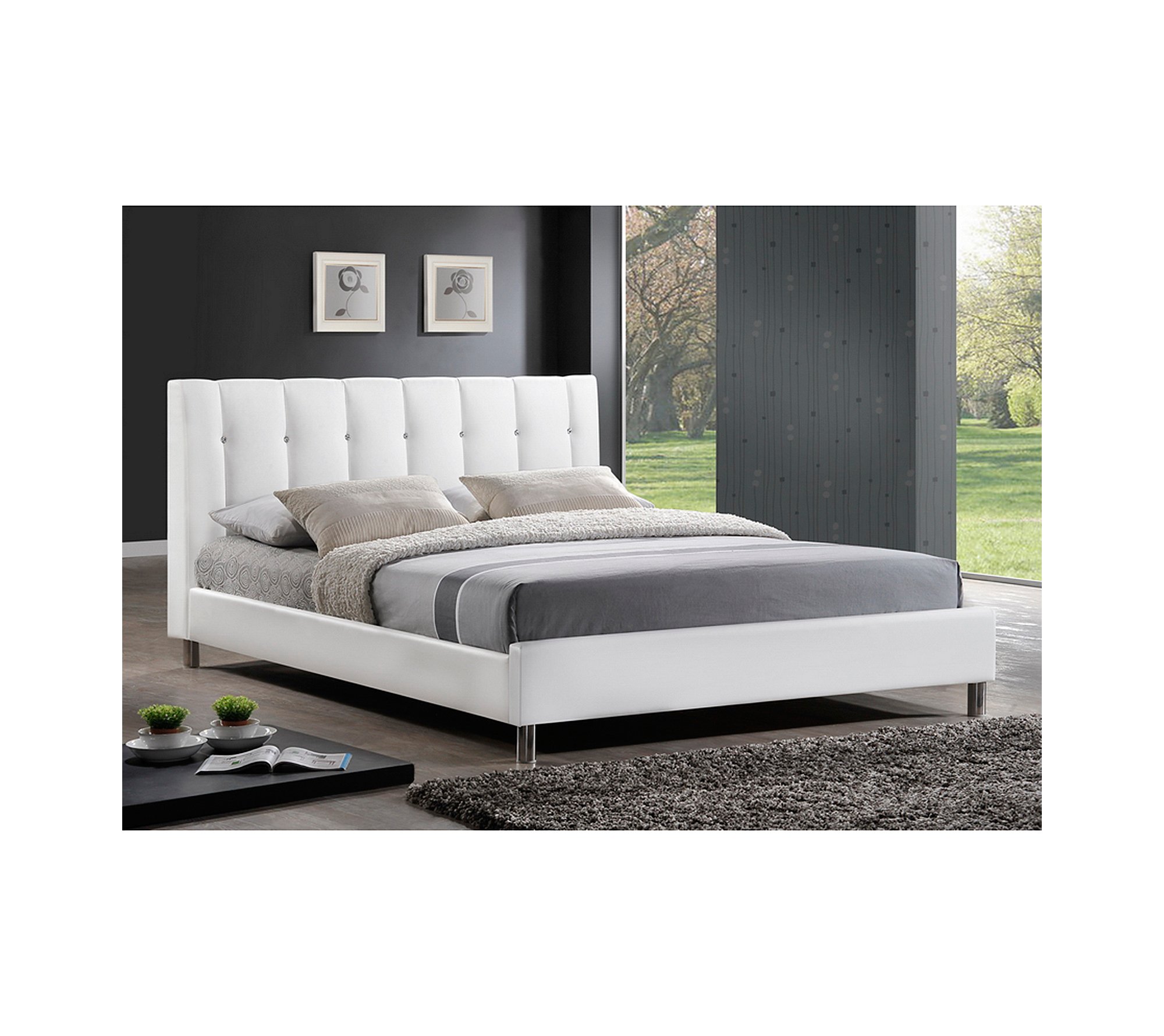 Baxton Studio Furniture Bedroom Baxton Studio Hevea Twin Size Dark