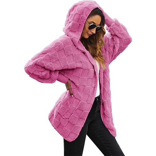 LookbookStore Women's Oversized Open Front Hooded Draped Pockets Cardigan Coat