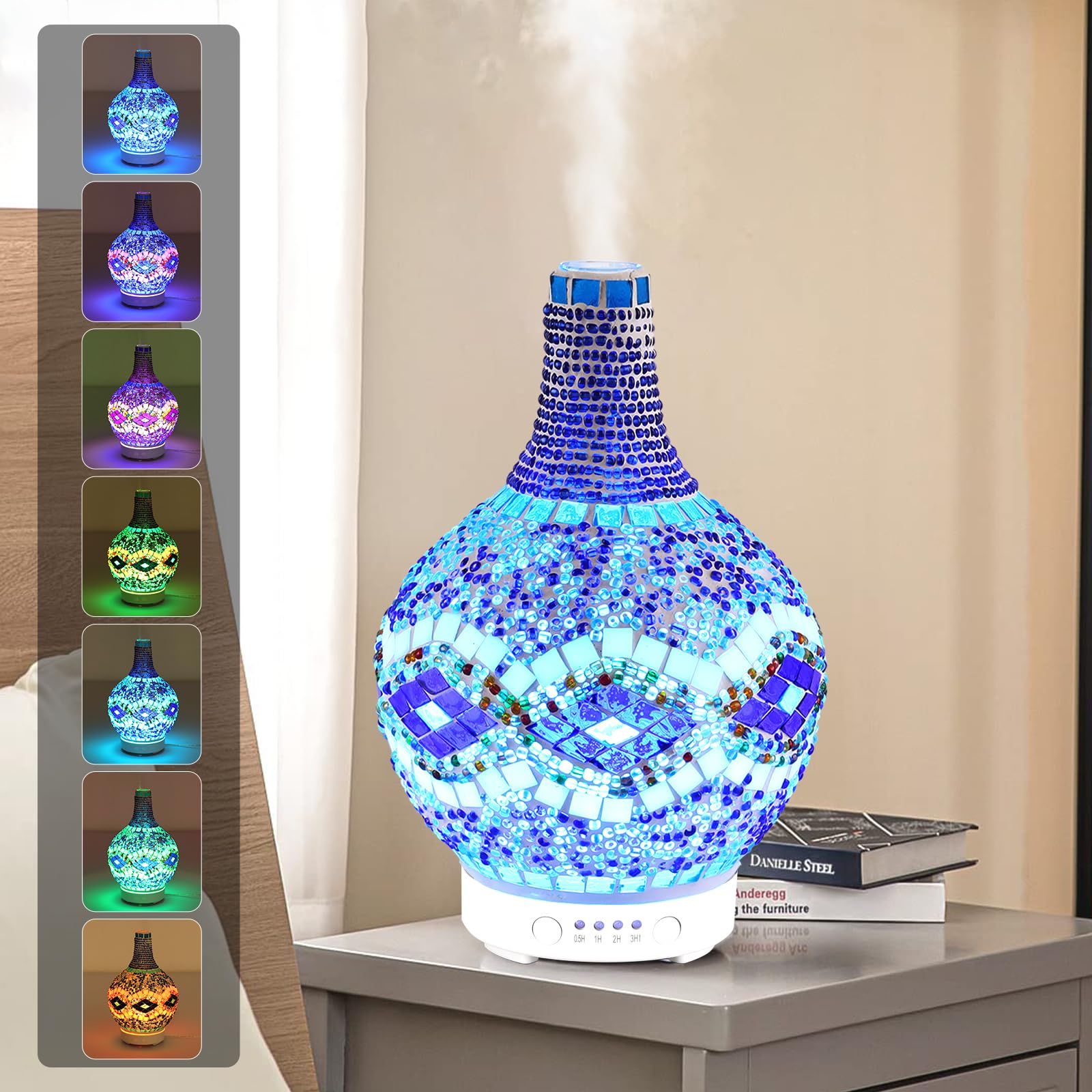 Amazon.com: Mosaic Glass Essential Oil Diffuser,Tiffany