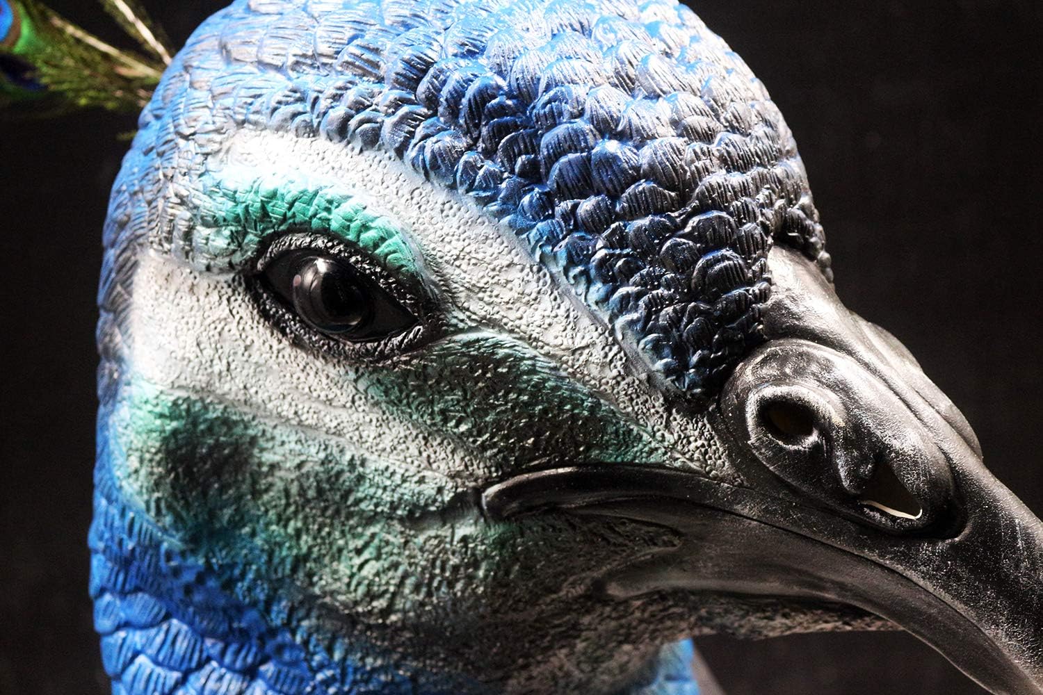 Realistic Peacock Bird Latex Mask Halloween Costume Party Latex Animal Bird Head Mask