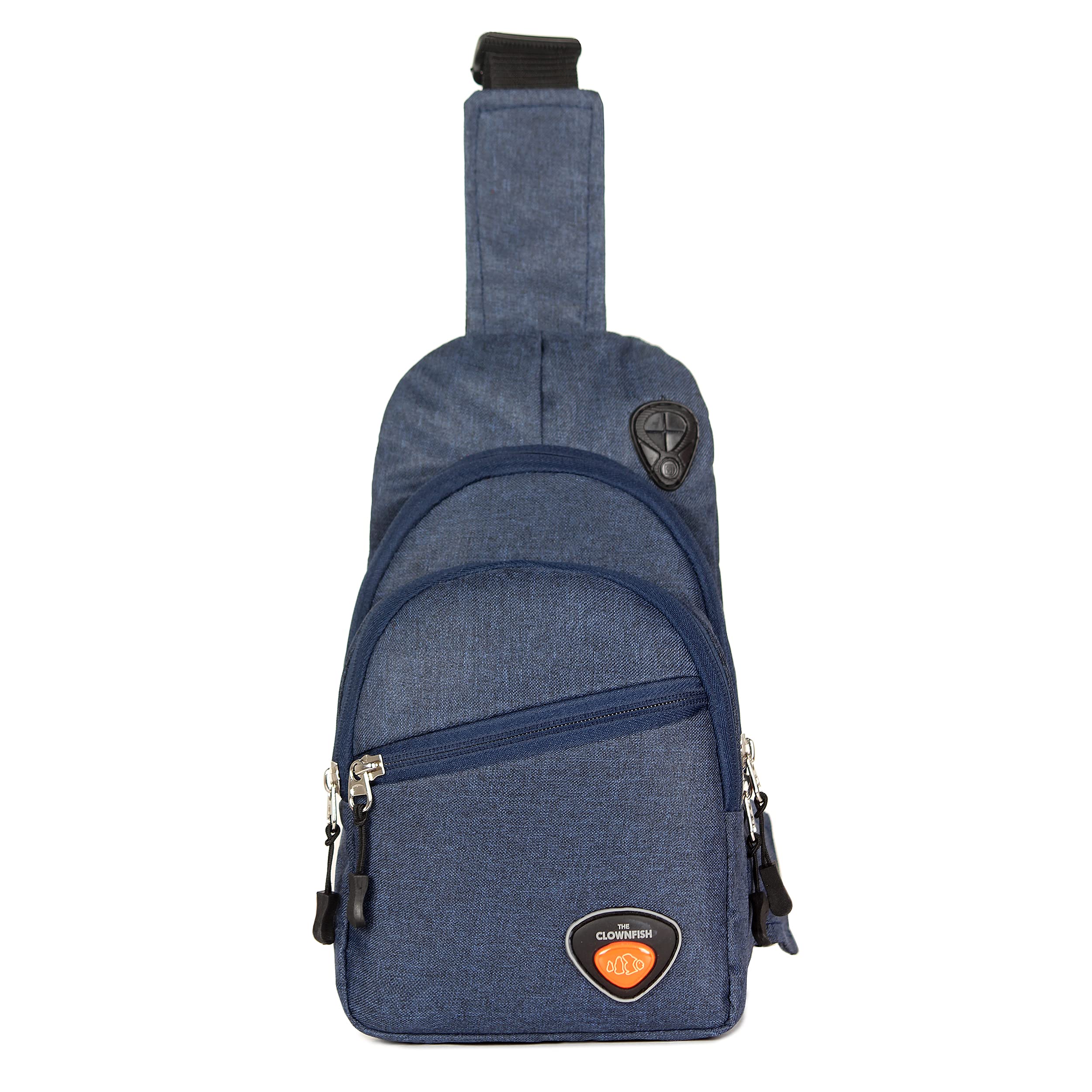 THE CLOWNFISH Cordette Unisex Polyester Casual Single Shoulder Sling Bag Crossbody Chest Bag with Earphone Hole (Blue) (B09DKW86T1) Amazon Price History, Amazon Price Tracker