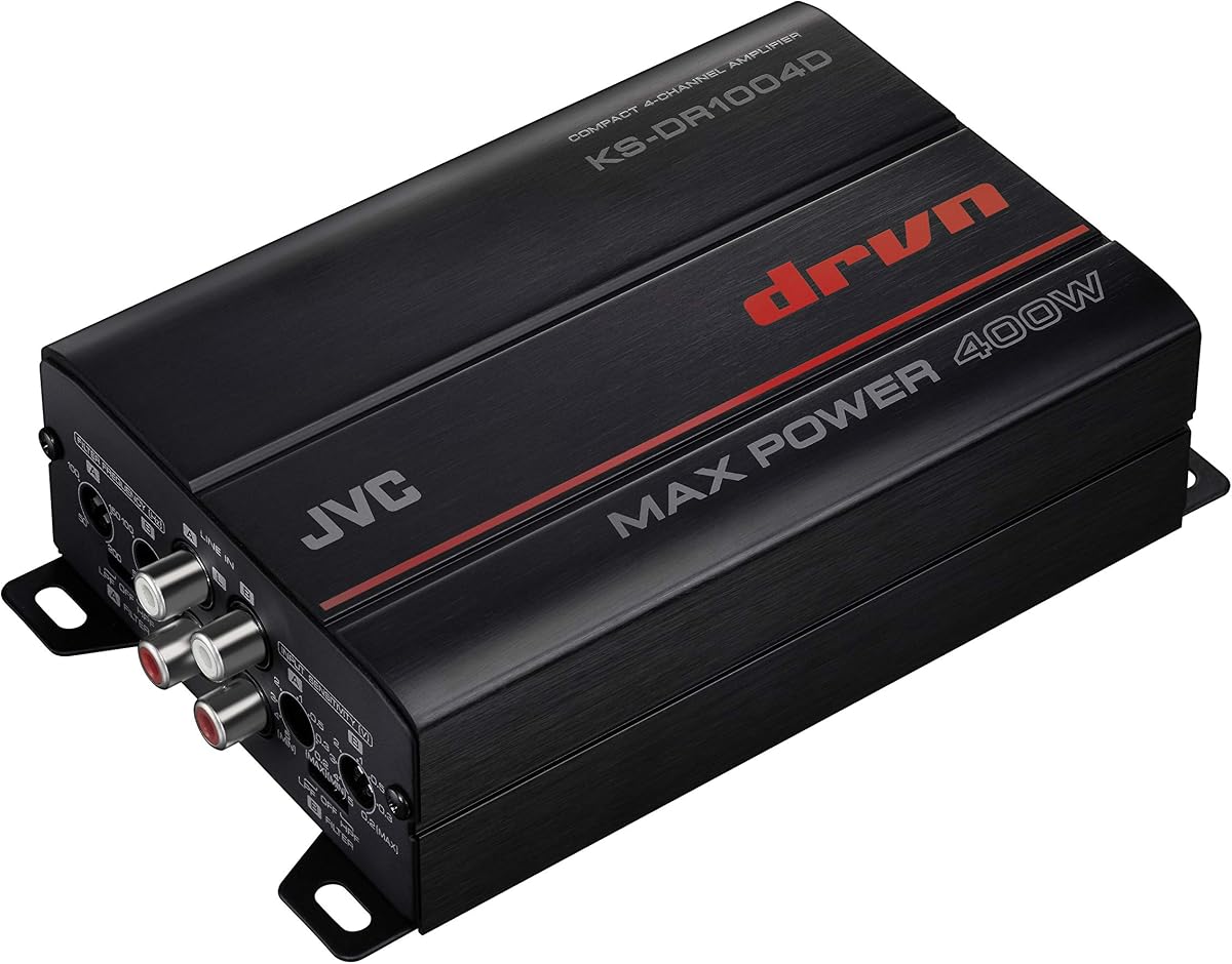 KS-DR1004D Amplificador puenteable de 4 canales y 400 vatios para deportes de motor en automóviles y vehículos marinos y RZR/ATV/UTV/Cart