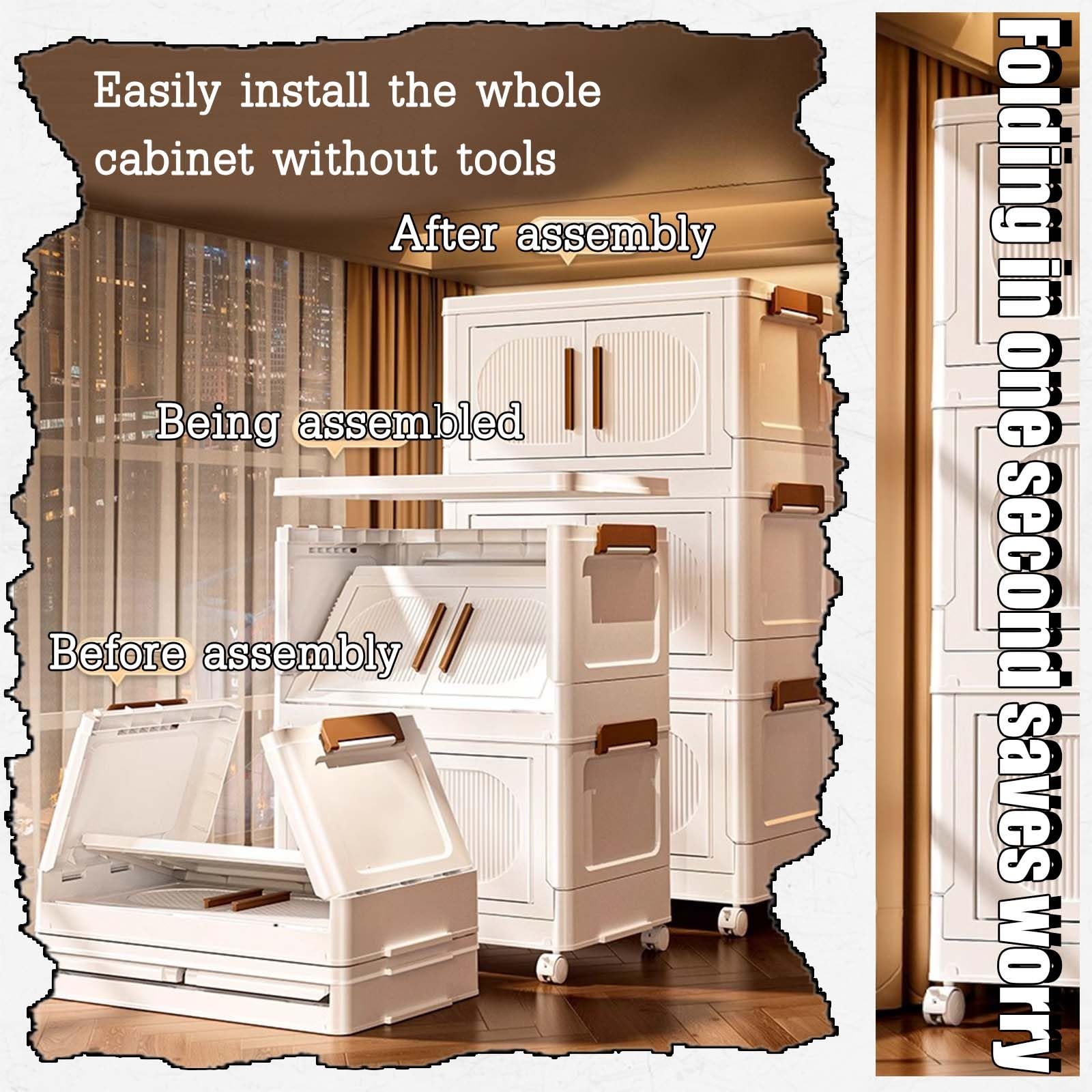 Scatola Di Archiviazione In Plastica, Contenitori Ribaltabili, Contenitore Con Coperchi, Grandi Scatole Di Archiviazione Pieghevoli, Ottimo Per Camera Da Letto, Soggiorno, Ufficio, Cucina E Campeggio
