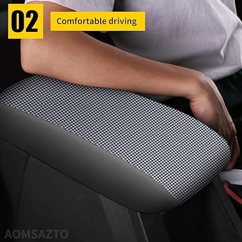 Miniatura 10 de AOMSAZTO Fundas de neopreno para reposabrazos para Hyundai Sonata 2015-2019