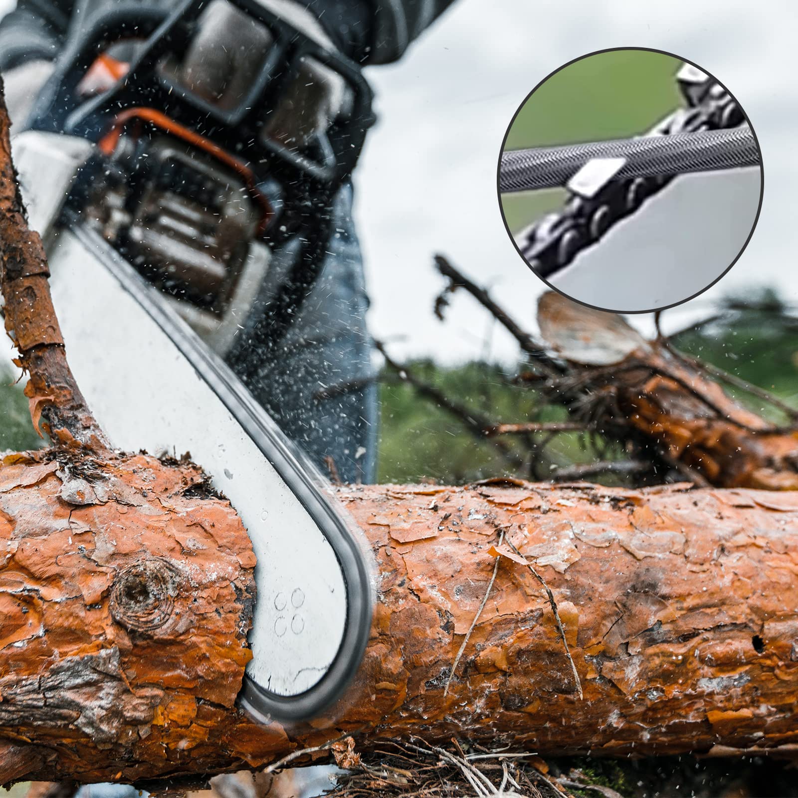 Lime Rotonde per Catene di Motosega,4.0MM affila Catena Motosega Catene per Motosega lima Catena Motosega 6 Pacchi,Strumento di Affilatura per la Riparazione e l'affilatura delle Catene della Sega