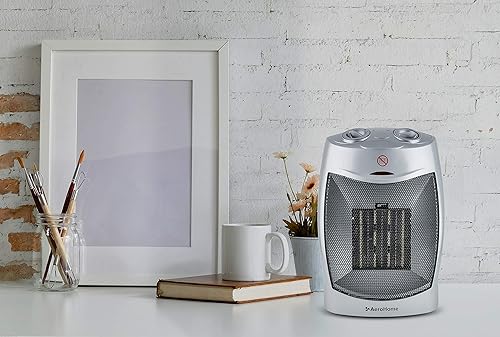 Miniatura 6 de AeroHome Calentador eléctrico portátil de cerámica de 1500 W  750 W, calentador eléctrico para interiores con protección contra sobrecalentamiento y