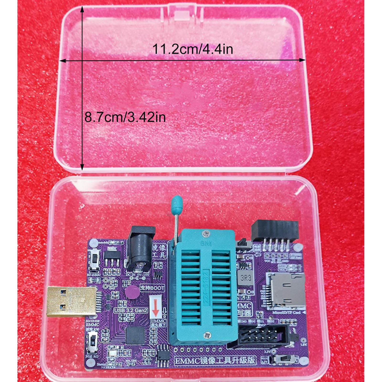EMMC - Dispositivo di imaging con adattatore USB 3.0, supporto 809H per una programmazione efficiente dei chip e un programmatore portatile di backup