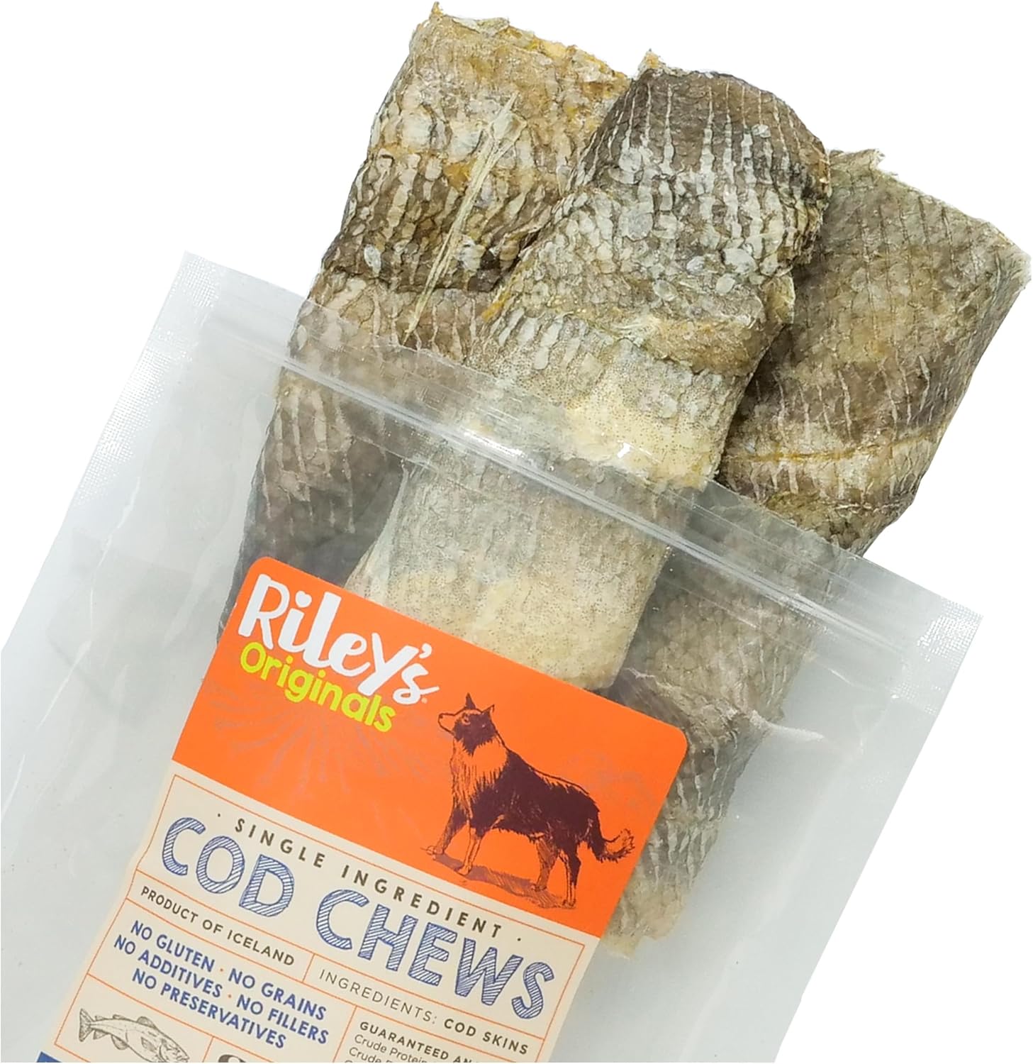 Riley's Cod Skins for Dogs Air Dried Single Ingredient