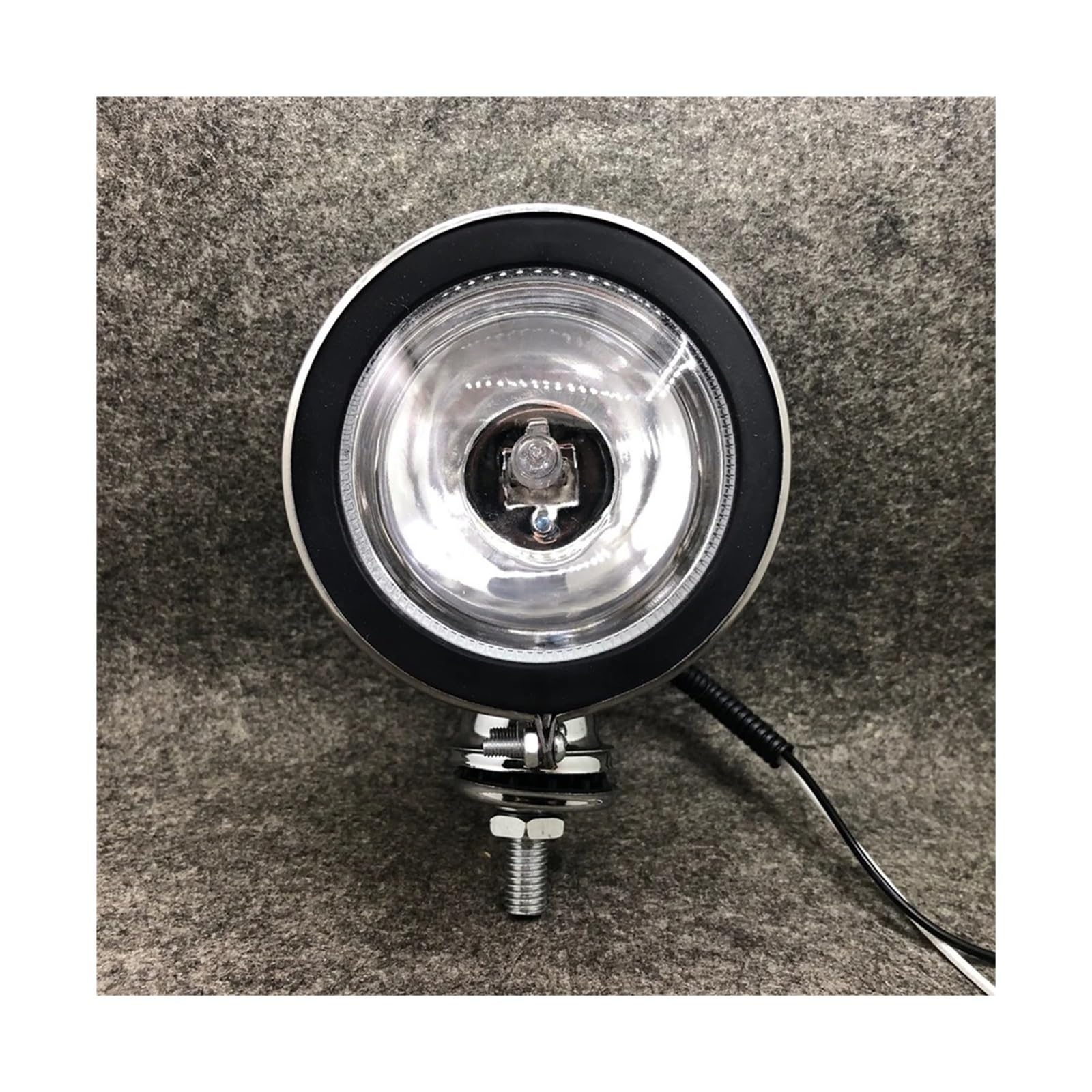 Avant Lampe Pour Triumph Pour Cafe Racer 10MM Chrome Métal Universel Moto Spot Lumière Auxiliaire Antibrouillard Avec Lentille En Verre Scooter Moto Indicateur Avant Phare Avant Moto