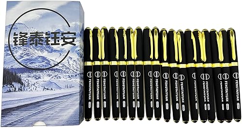 Miniatura 5 de Fengtaiyuan 038P18Pro, bolígrafos de tinta de gel, tinta negra, ultra finos de 0.015 in, bolígrafos de escritura, suaves, paquete de 18 (negro