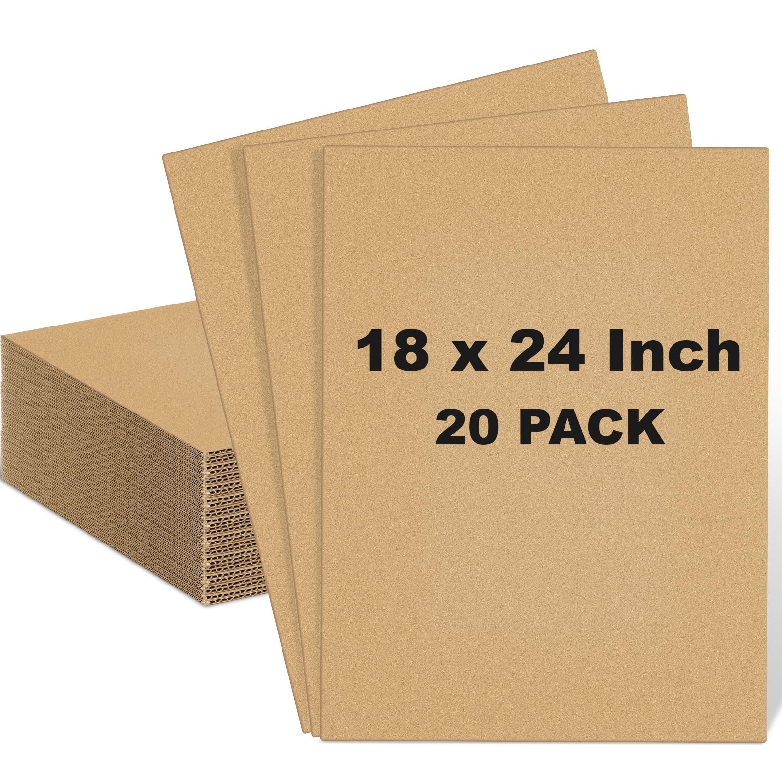 Henoyso 20 Pack 18 X 24 Inch Brown Cardboard Sheets