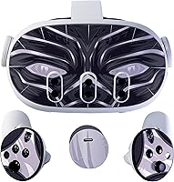 Vista 1 de Easy-to-Apply Skin Sticker Kit Compatible with Meta Quest 3 - Headset Black Cat VR Accessories - Virtual Reality Protective Cover
