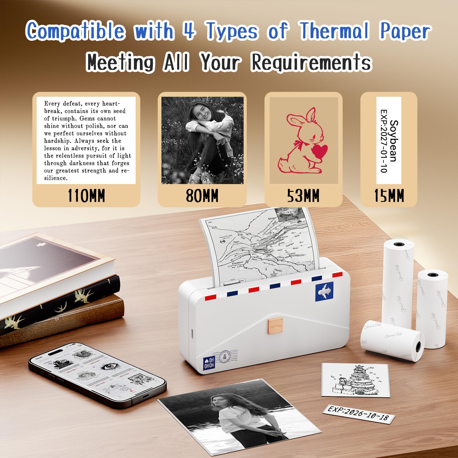 Amazon.com: Phomemo Portable Thermal Printer M04AS AI Smart