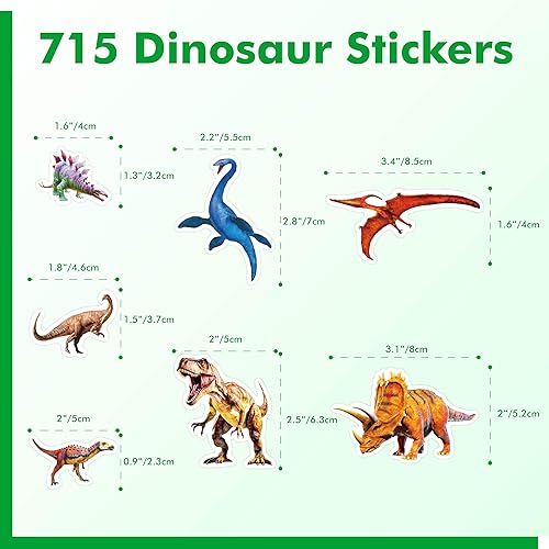 Miniatura 10 de 700 calcomanías de animales salvajes, más de 100 calcomanías realistas de animales de zoológico, resistentes al aguadesgarro sin residuos,