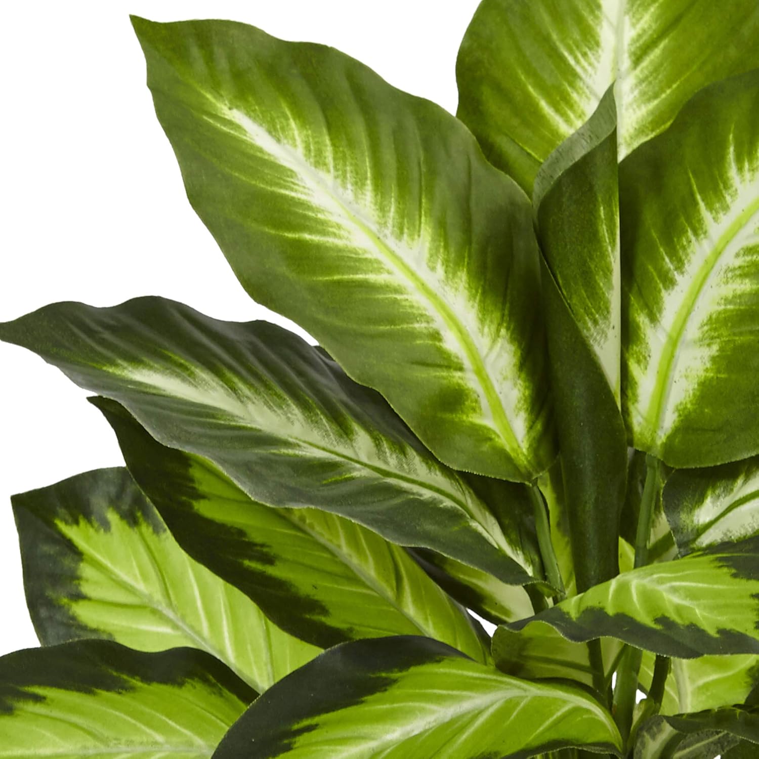 Nearly Natural Dieffenbachia Artificial Plant in Swirl Planter