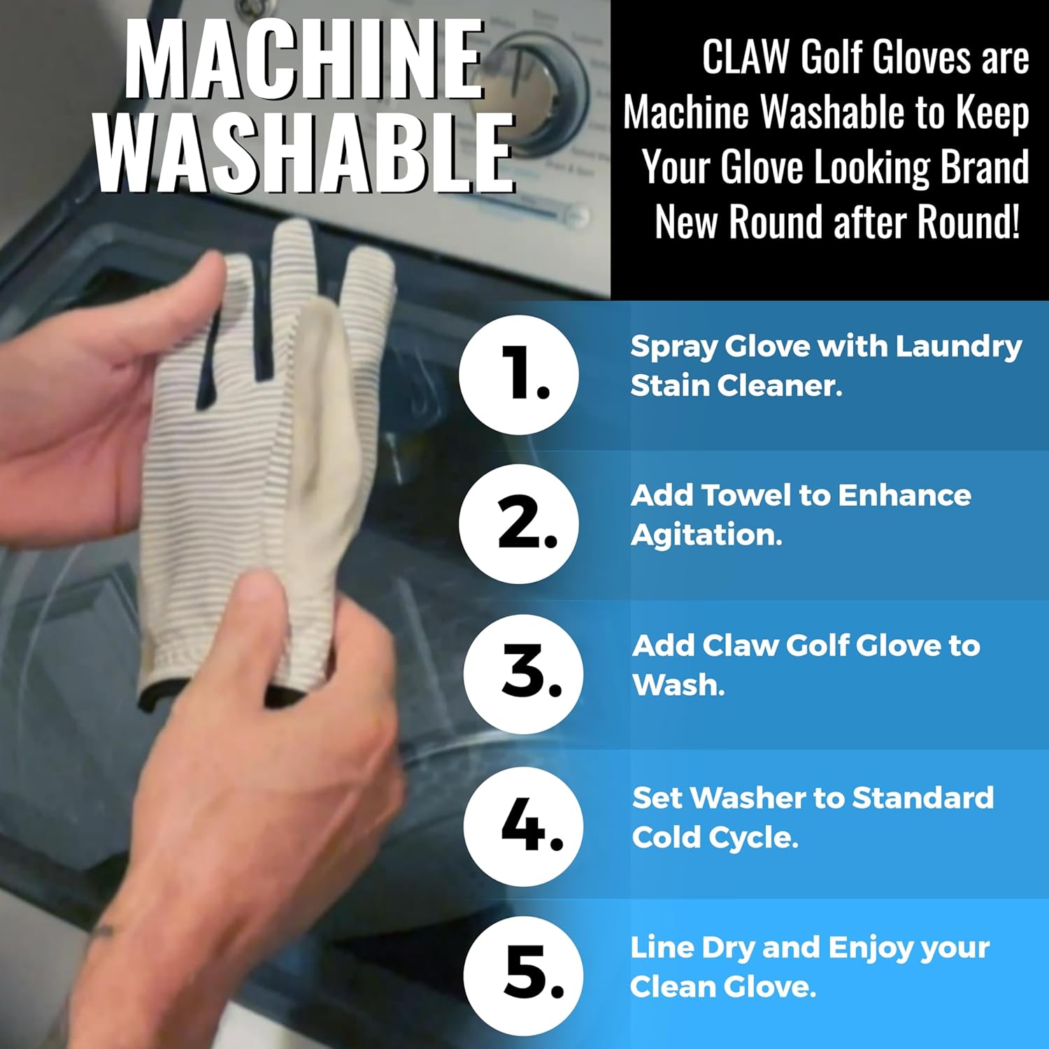 CaddyDaddy Claw PRO and Claw MAX Golf Gloves for Men | 100% Synthetic | Flex-Mesh Design for Cool Ventilation | Lasts Way Longer Than Leather | Silicone-Web Coating for Maximum Grip | Machine Washable