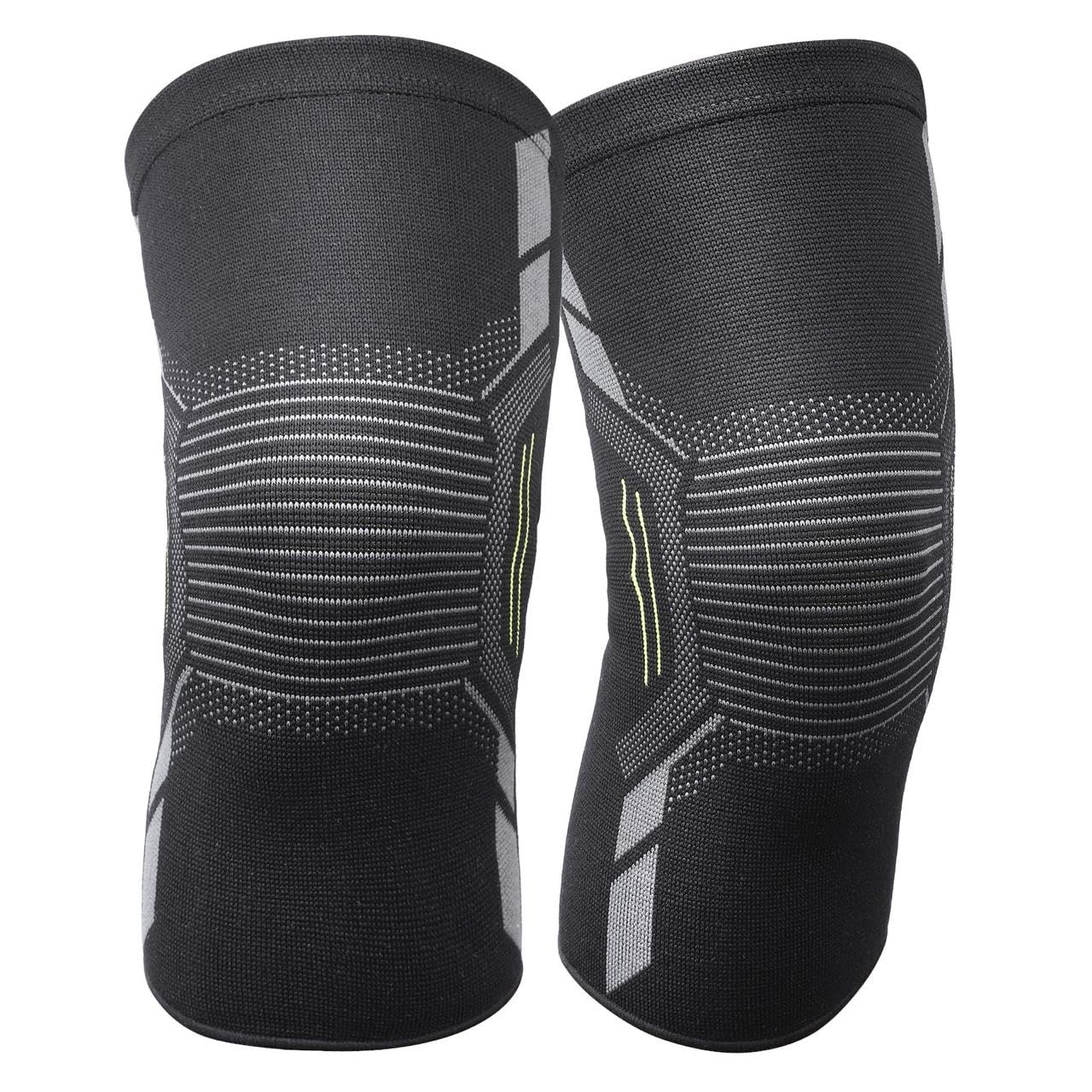 Knee Cap Support (1 Pair) - Knee Compression Sleeve for Men & Women, Knee Brace for Gym, Sports, Running, Arthritis & Joint Pain Relief, Anti-Slip Patella Support, Breathable (Black)-image-9