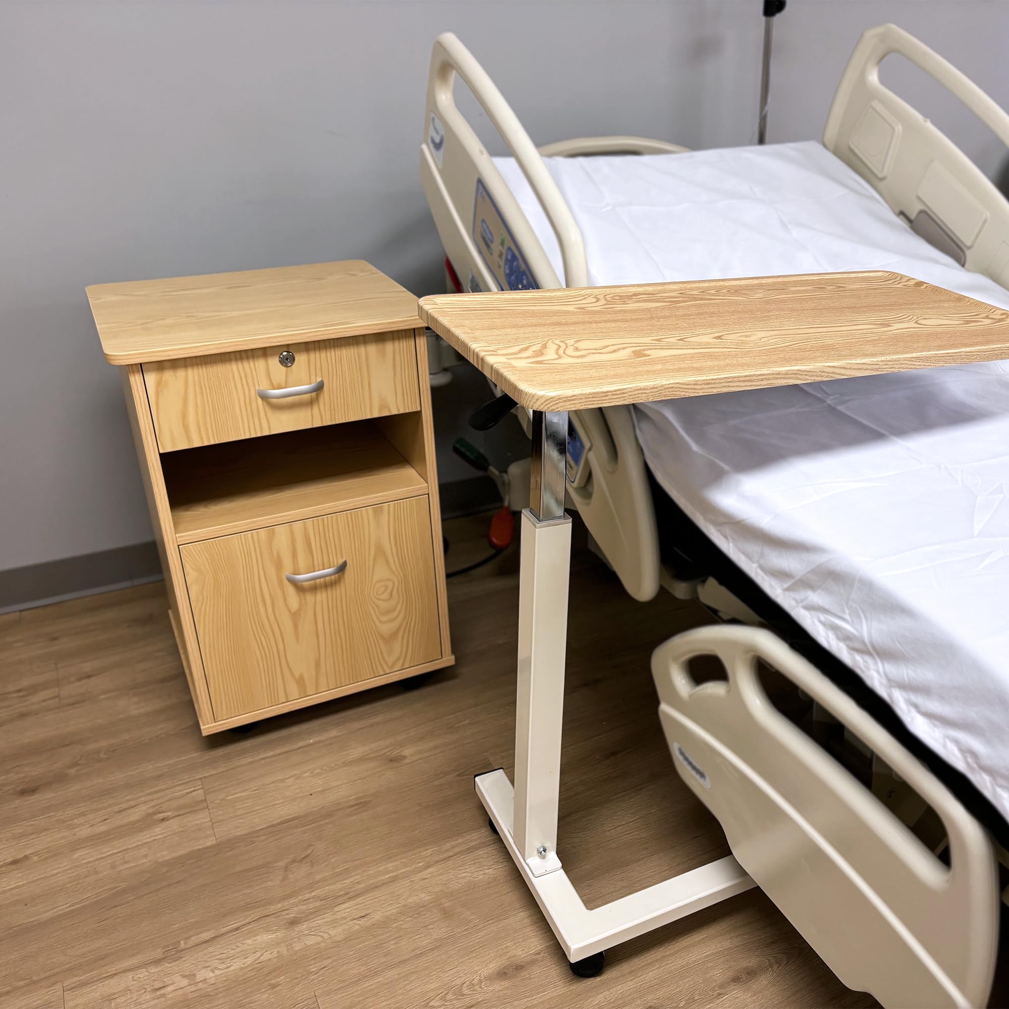 AlliCare® Premium Overbed Table (Oak)