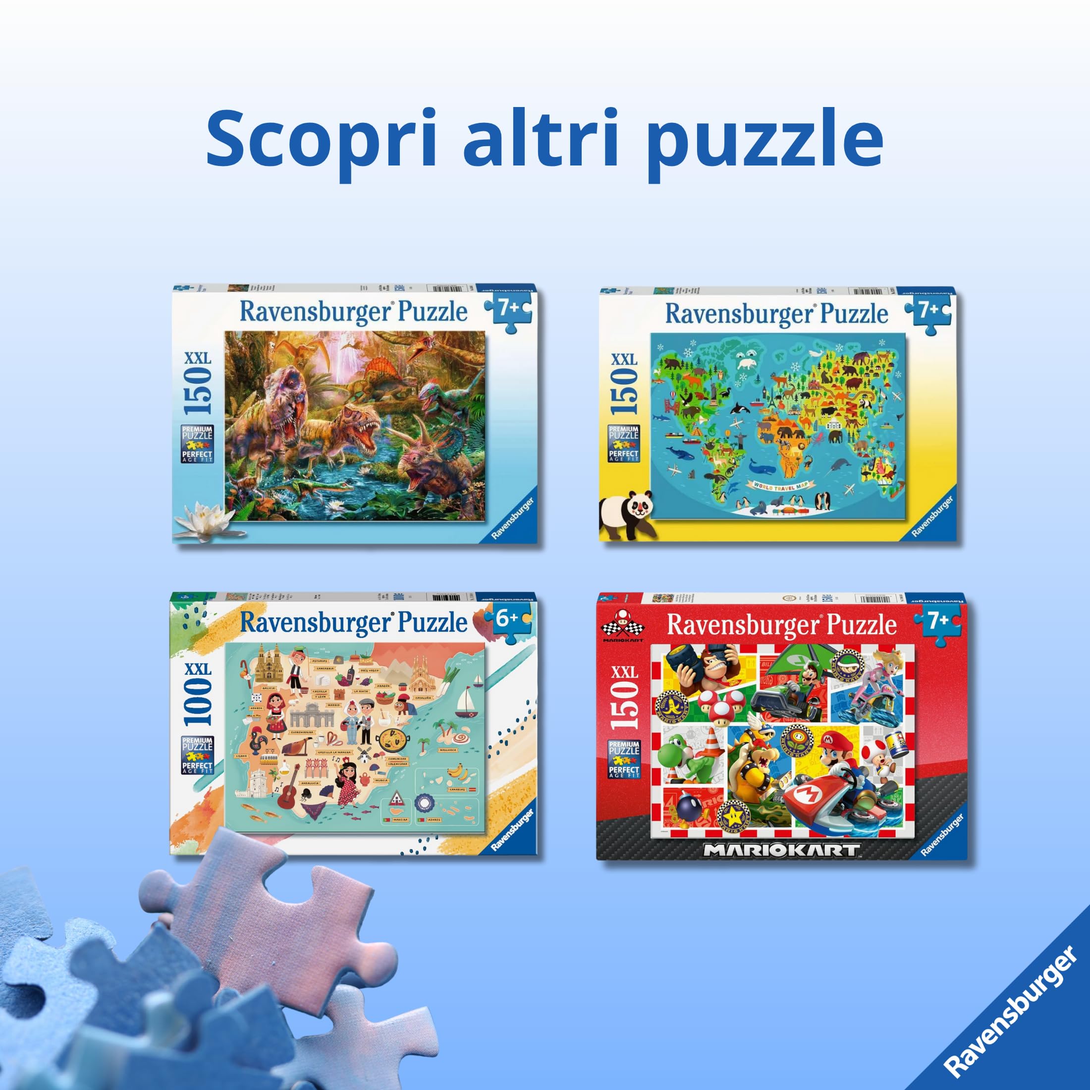 Ravensburger Puzzle Pokémon 150 Pezzi XXL Bambini 7 Anni Collezione Giochi Educativi
