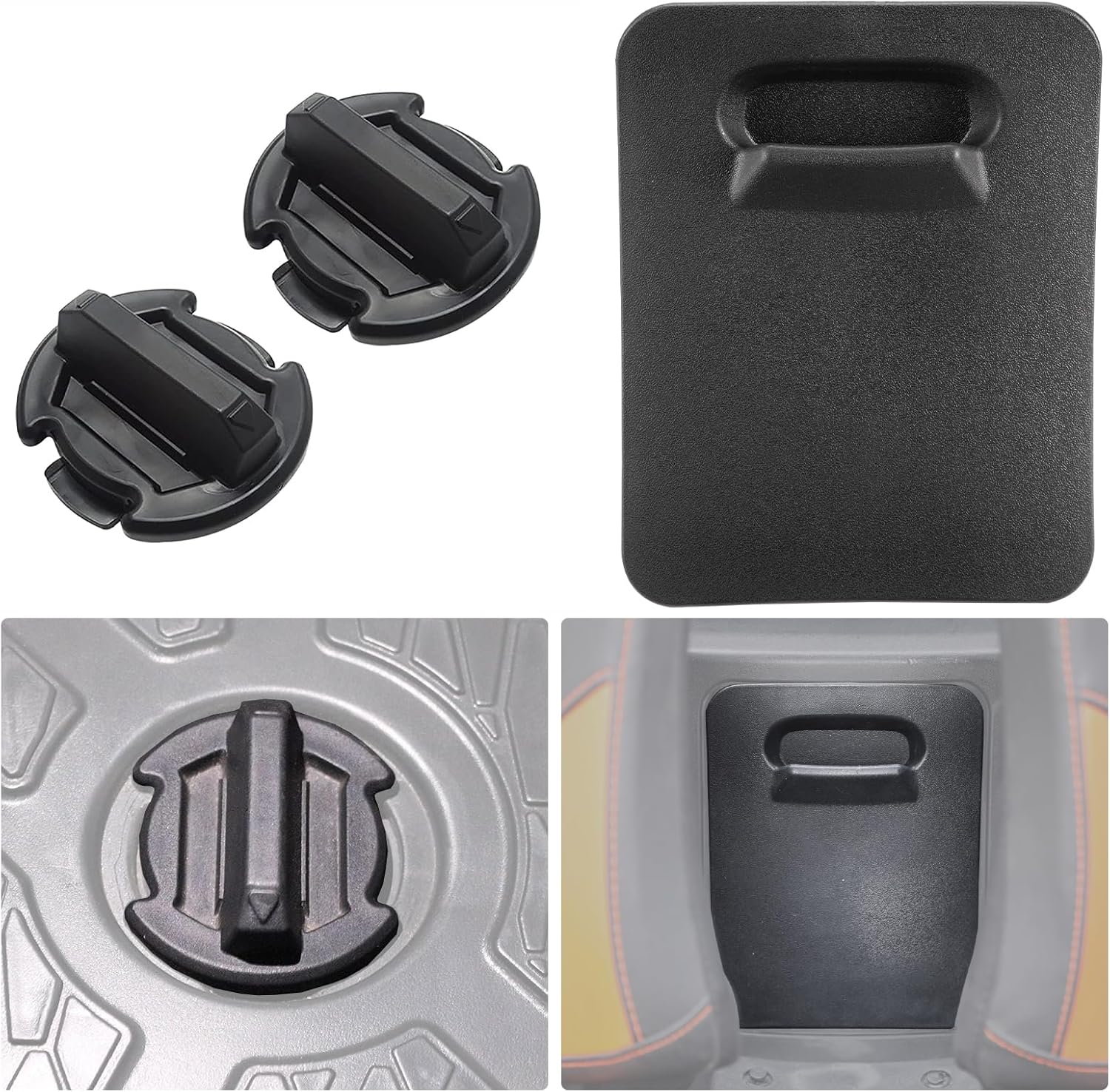 A & UTV PRO 2PCS Floor Drain Plug & 1PC Engine Access Panel for Polaris RZR XP 1000/ XP 4 1000/900/ XP Turbo 2014-2025 Accessories, Replace OEM # 5452376-070, 5454122, 5439787-070, 8414694, 5414694