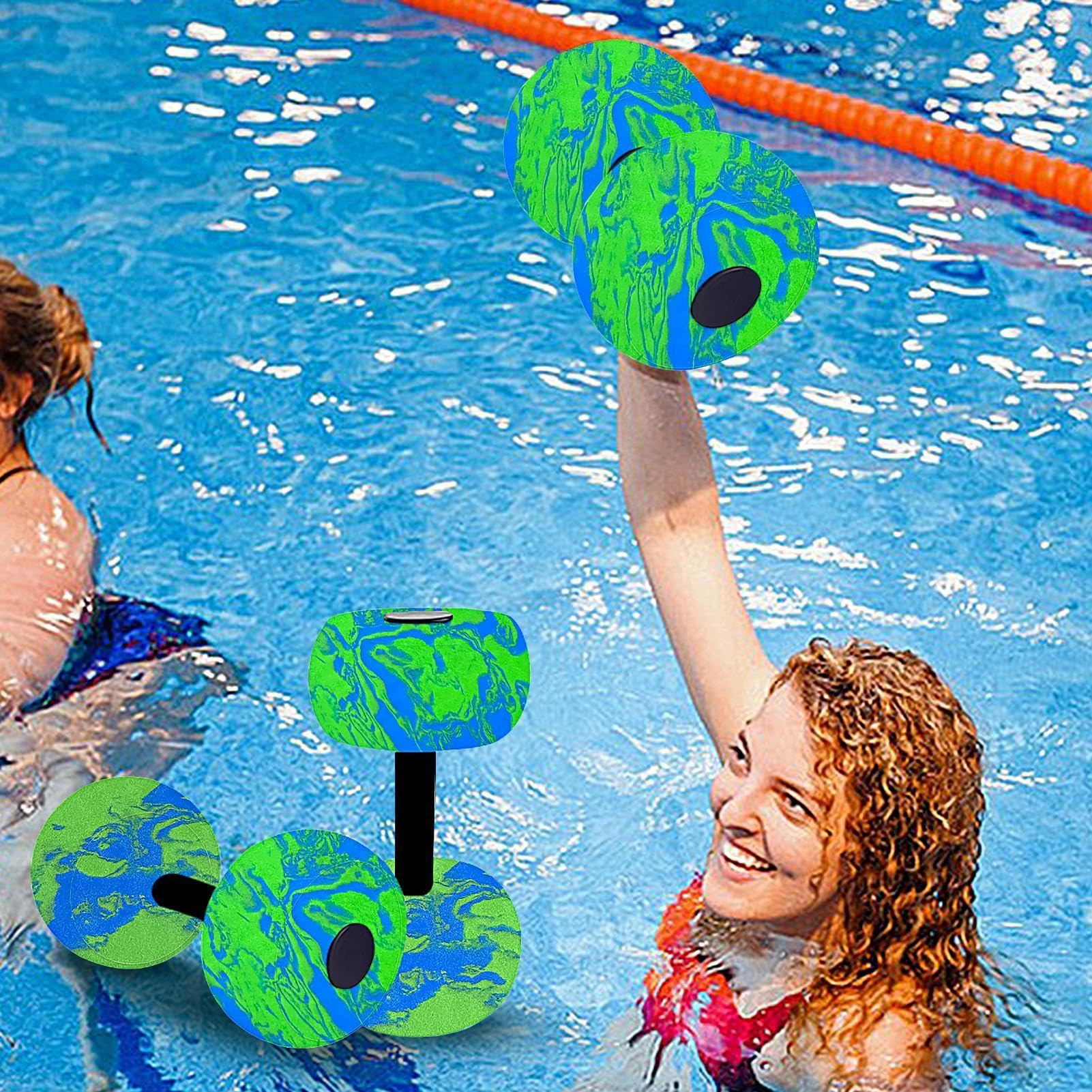 Poids de piscine antidérapants 2 pièces aqua-aérobic fitness adultes enfants natation extérieur