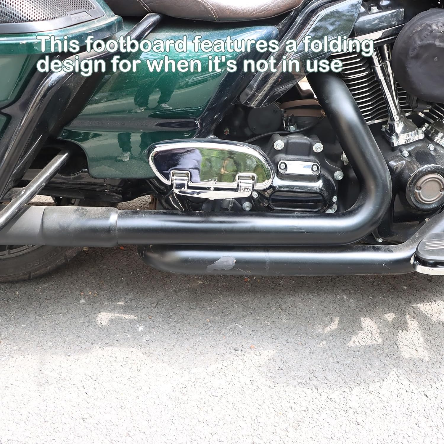 Chrome Streamliner Passenger Footboards/Foot Pegs for Harley Touring Models Street Glide Road Glide Electra Glide Road King 1993-2024 2025 2026