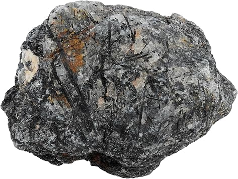 Nupuyai Black Rutilated Quartz Natural Raw Rough Stones for Tumbling, Unpolished Crystal Rocks for Tumbler Cabbing Decoration Wicca & Reiki Healing, 50-100g