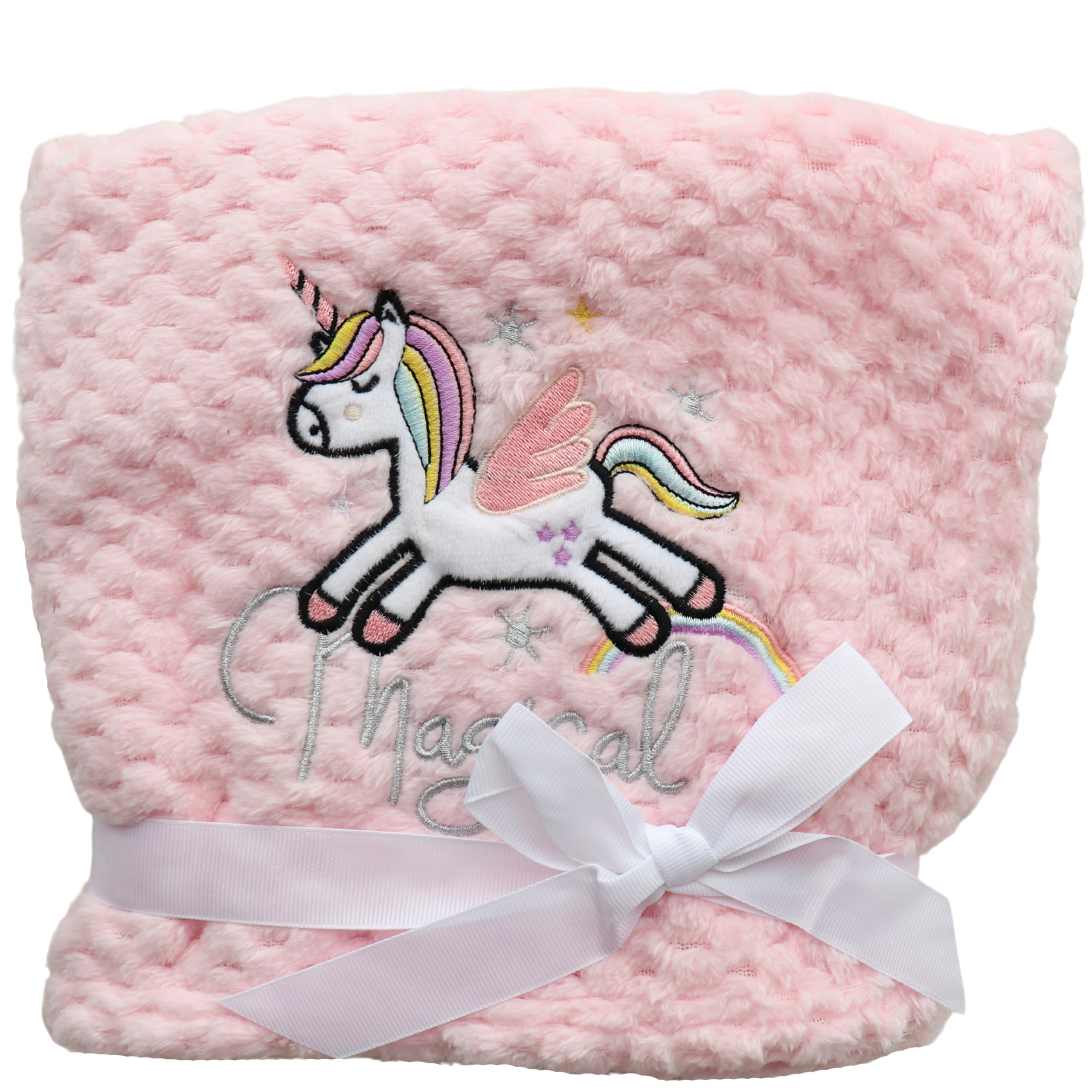 FENSILO Babydecke Bettdecke Kinderwagen Geschenk Decke Baby-Überwurfdecke Kinderdecke Kuscheldecke Tagesdecke Plüsch warme 94x72 Neugeborene Krabbeldecke rosa