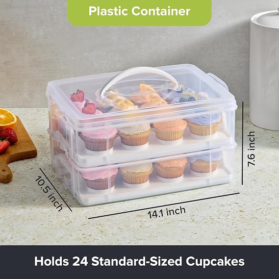 Snapware (2-Layer, 24 Cupcakes Plastic Detachable Cupcake Carrier