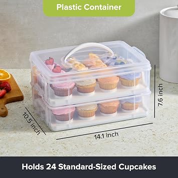 Snapware (2-Layer, 24 Cupcakes Plastic Detachable Cupcake Carrier