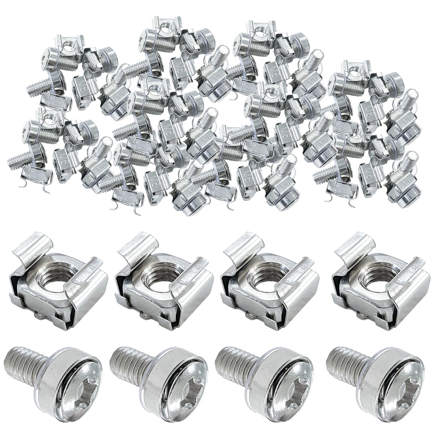 Amazon.co.jp: Socpuro ケージナットセット M6＊16mm ステンレス製