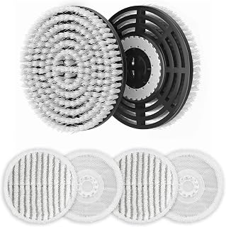 Leemone Steam Mop Replacement Pads Kit - 2 Brush Heads + 4 Microfiber Pads for Shark S8201 S8001 S8002BRN S7000 Series - H... Price In India
