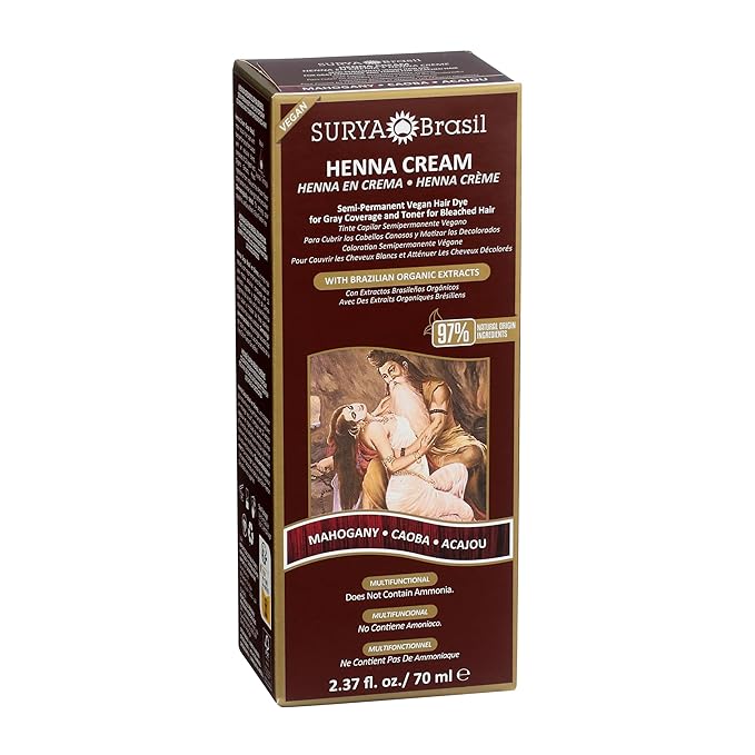 Surya Brasil Henna Cream Mahogany Tinte Semi-Permanente 2.37 oz miniatura 4