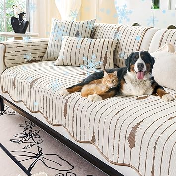 Ice Silk Washable Couch Cover, 1-Piece Slipcover Furniture Protector, Summer Cooling Sectional Cushions, Upgrade Honeycomb 3D Breathable Pet Protector forSize90x160cm35x63in,ColorCoffee