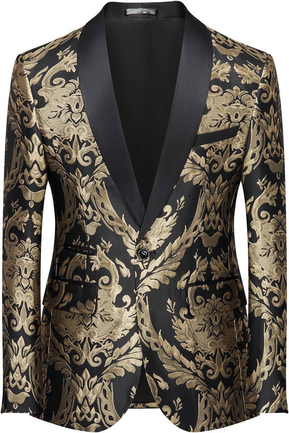 Tuxedo Suits for Men 2 Piece Regular Fit Suit Floral Blazer Jacket Waistcoat Pants Men Suit Set for Wedding Prom - Image 5