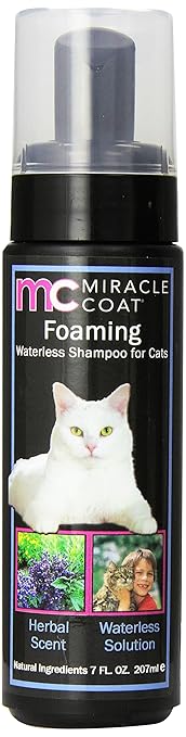 Miracle Coat Foaming Waterless Shampoo for Cats 7 oz.
